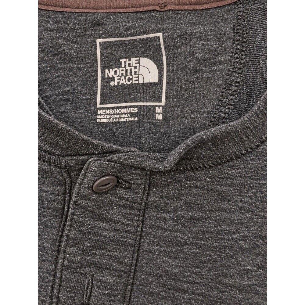 The North Face Men’s Charcoal Gray Long Sleeve Henley Shirt Size M